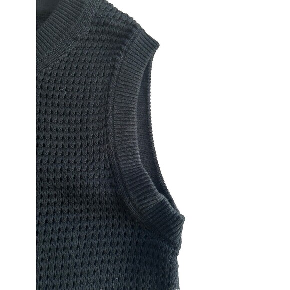 Women's Banana Republic Factory Black Open Stitch Preppy Sweater Vest Size XS - Picture 4 of 6